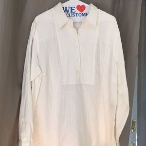 Classy cream colored  Ralph Lauren Linen popover